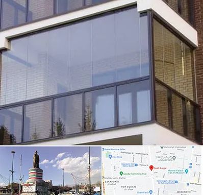 شیشه بالکنی در کارگر جنوبی 