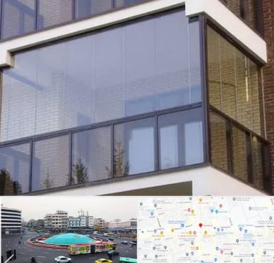 شیشه بالکنی در میدان انقلاب 