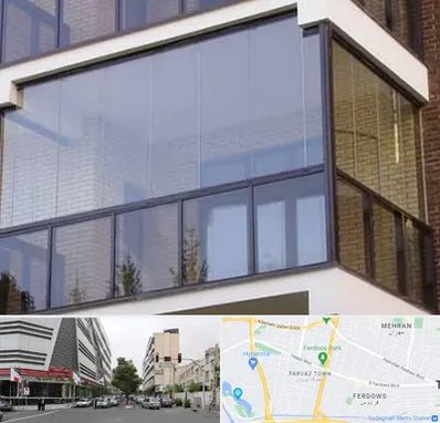 شیشه بالکنی در بلوار فردوس 