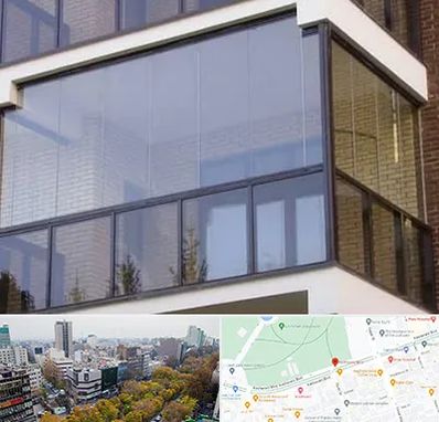 شیشه بالکنی در بلوار کشاورز 