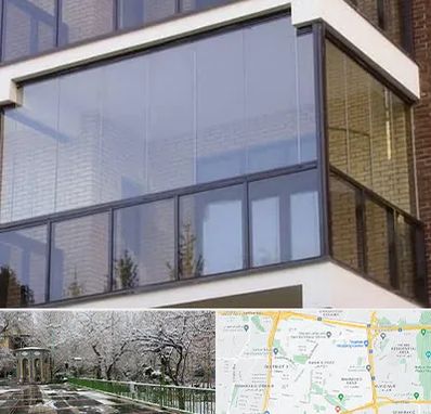 شیشه بالکنی در باغ فیض 