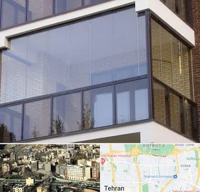 شیشه بالکنی در مرزداران 