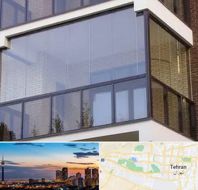 شیشه بالکنی در غرب تهران 