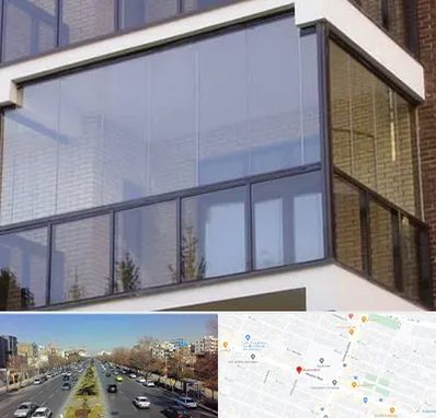 شیشه بالکنی در بلوار معلم مشهد 