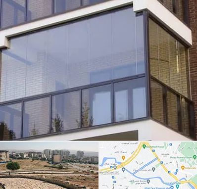 شیشه بالکنی در کوی وحدت شیراز 