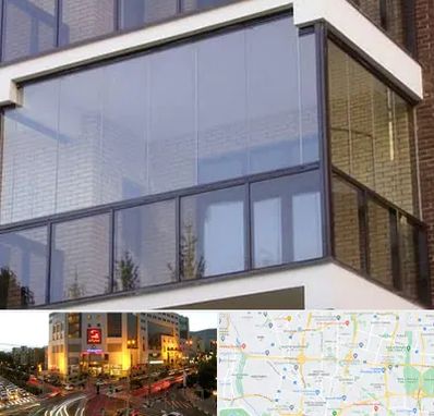 شیشه بالکنی در جنت آباد تهران 