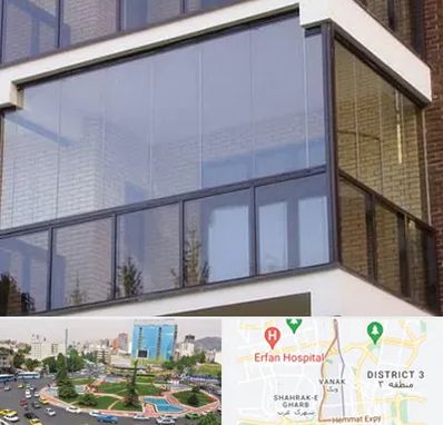 شیشه بالکنی در ونک 