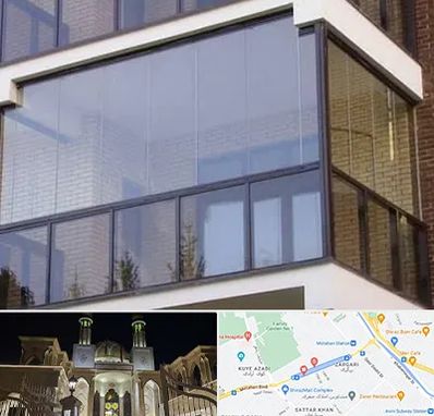 شیشه بالکنی در زرگری شیراز 