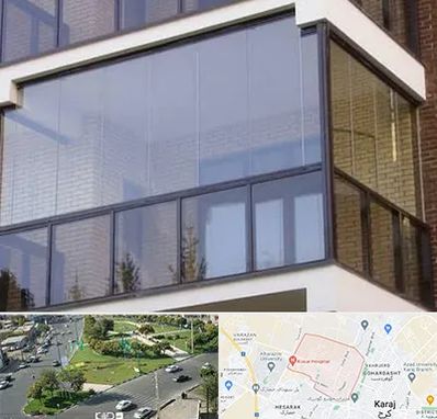 شیشه بالکنی در شاهین ویلا کرج 