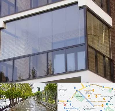 شیشه بالکنی در خیابان ارم شیراز 