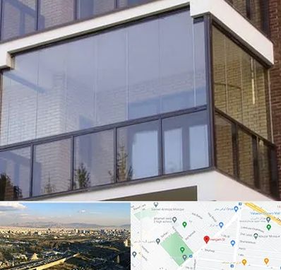 شیشه بالکنی در هنگام 