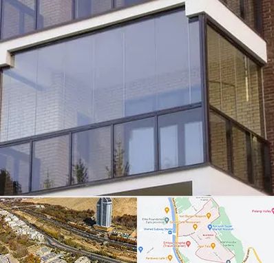 شیشه بالکنی در خیابان نیایش شیراز 