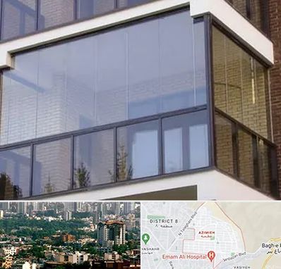 شیشه بالکنی در عظیمیه کرج 