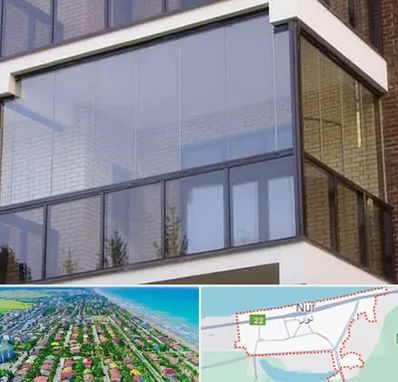 شیشه بالکنی در نور