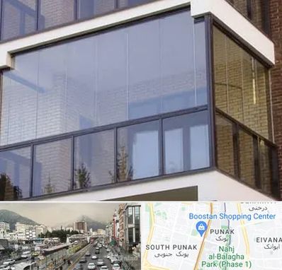 شیشه بالکنی در پونک 
