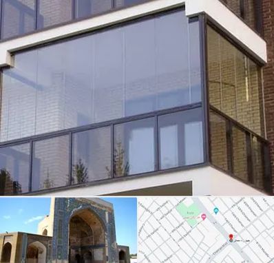 شیشه بالکنی در مصلی مشهد