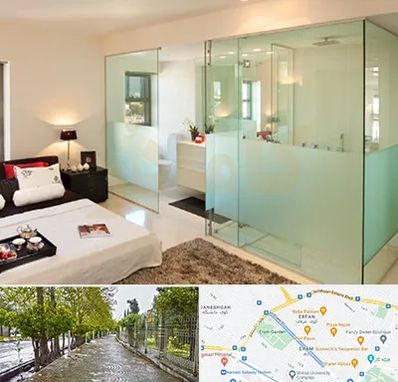 شیشه سکوریت در خیابان ارم شیراز 