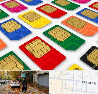 فروش سیم کارت در خیابان فلسطین