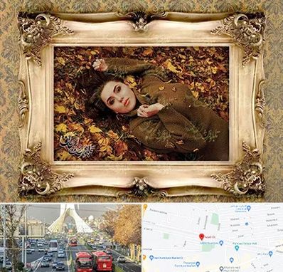 تبدیل عکس به تابلو فرش در خیابان آزادی