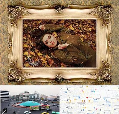 تبدیل عکس به تابلو فرش در میدان انقلاب 