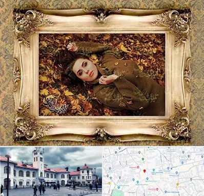 تبدیل عکس به تابلو فرش در میدان شهرداری رشت 