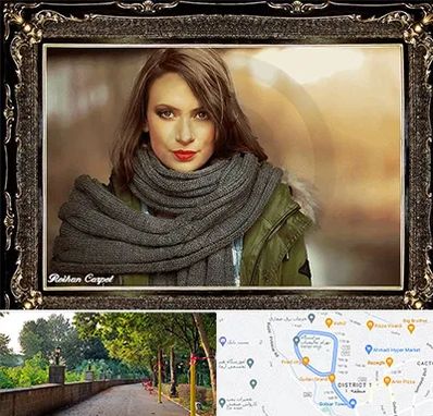 تابلو فرش چهره در فلکه گاز رشت 