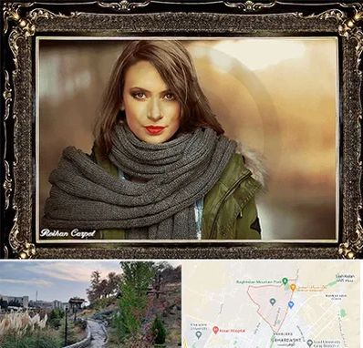 تابلو فرش چهره در باغستان کرج 