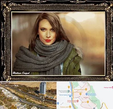 تابلو فرش چهره در خیابان نیایش شیراز 