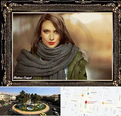 تابلو فرش چهره در هفت حوض 