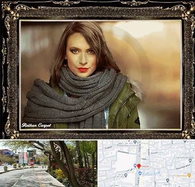 تابلو فرش چهره در خیابان توحید اصفهان 