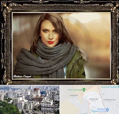 تابلو فرش چهره در ولنجک 