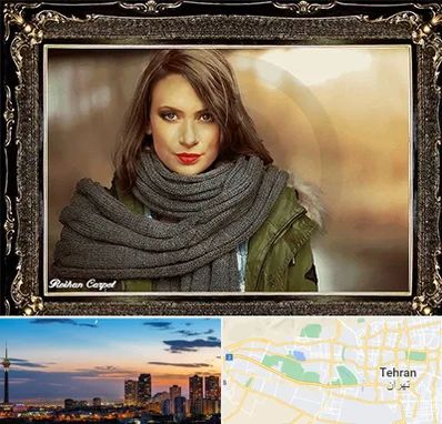 تابلو فرش چهره در غرب تهران 