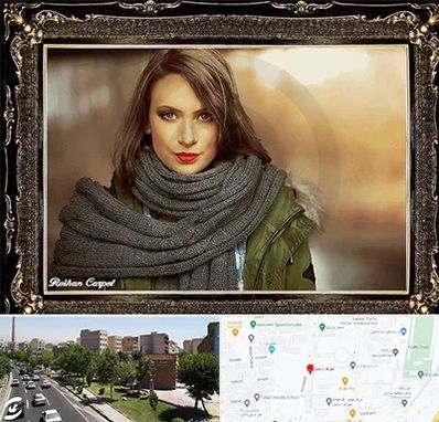 تابلو فرش چهره در شهرک آزمایش 