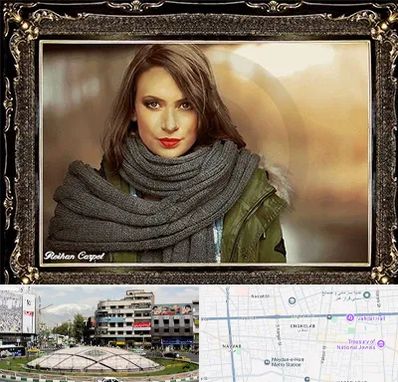 تابلو فرش چهره در مرکز تهران