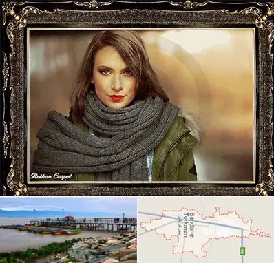 تابلو فرش چهره در بندر ترکمن