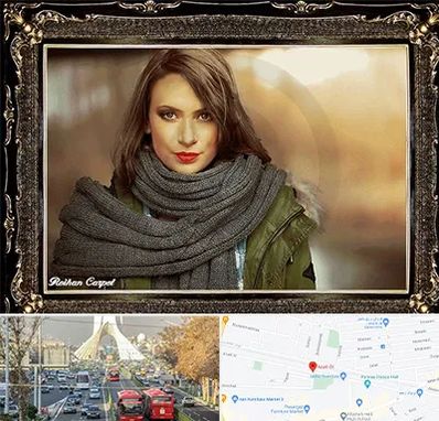 تابلو فرش چهره در خیابان آزادی 