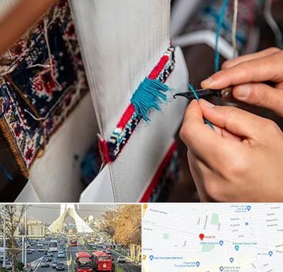 تولیدی فرش دستباف در خیابان آزادی 