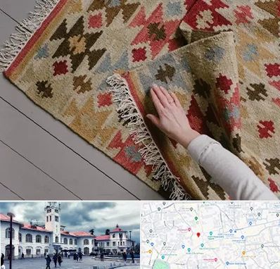 فروش گلیم در میدان شهرداری رشت 