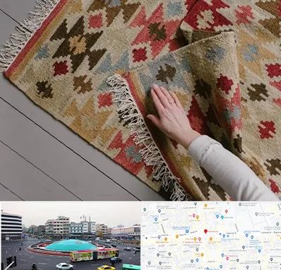 فروش گلیم در میدان انقلاب 