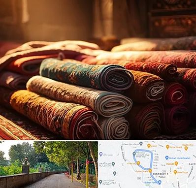 عمده فروشی فرش در فلکه گاز رشت 