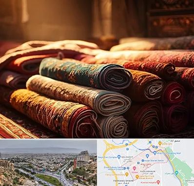 عمده فروشی فرش در معالی آباد شیراز 