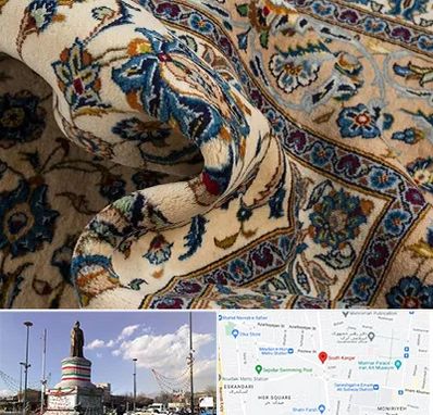 فروش فرش دستباف دست دوم در کارگر جنوبی 