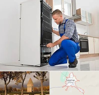 تعمیرکار سیار یخچال در تویسرکان