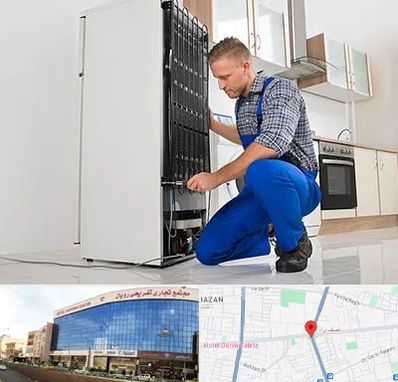 تعمیرکار سیار یخچال در نصف راه تبریز