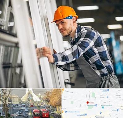 نصب توری پنجره در خیابان آزادی 