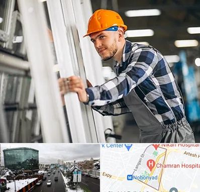 نصب توری پنجره در اقدسیه 