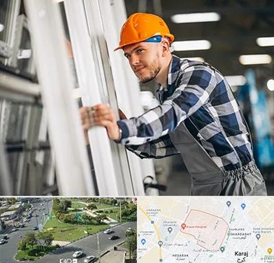 نصب توری پنجره در شاهین ویلا کرج 