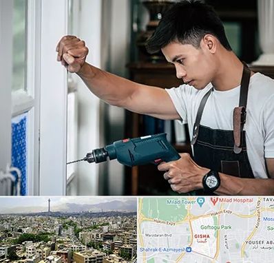 تعمیر درب و پنجره دوجداره در گیشا 