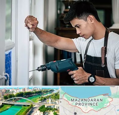 تعمیر درب و پنجره دوجداره در مازندران