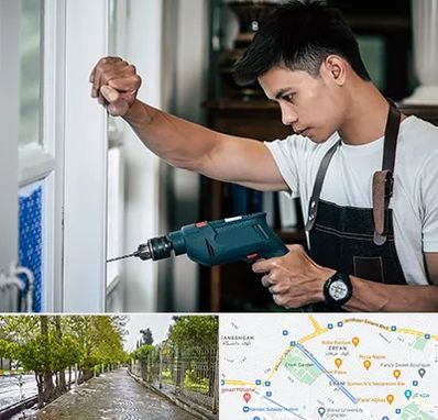 تعمیر درب و پنجره دوجداره در خیابان ارم شیراز 